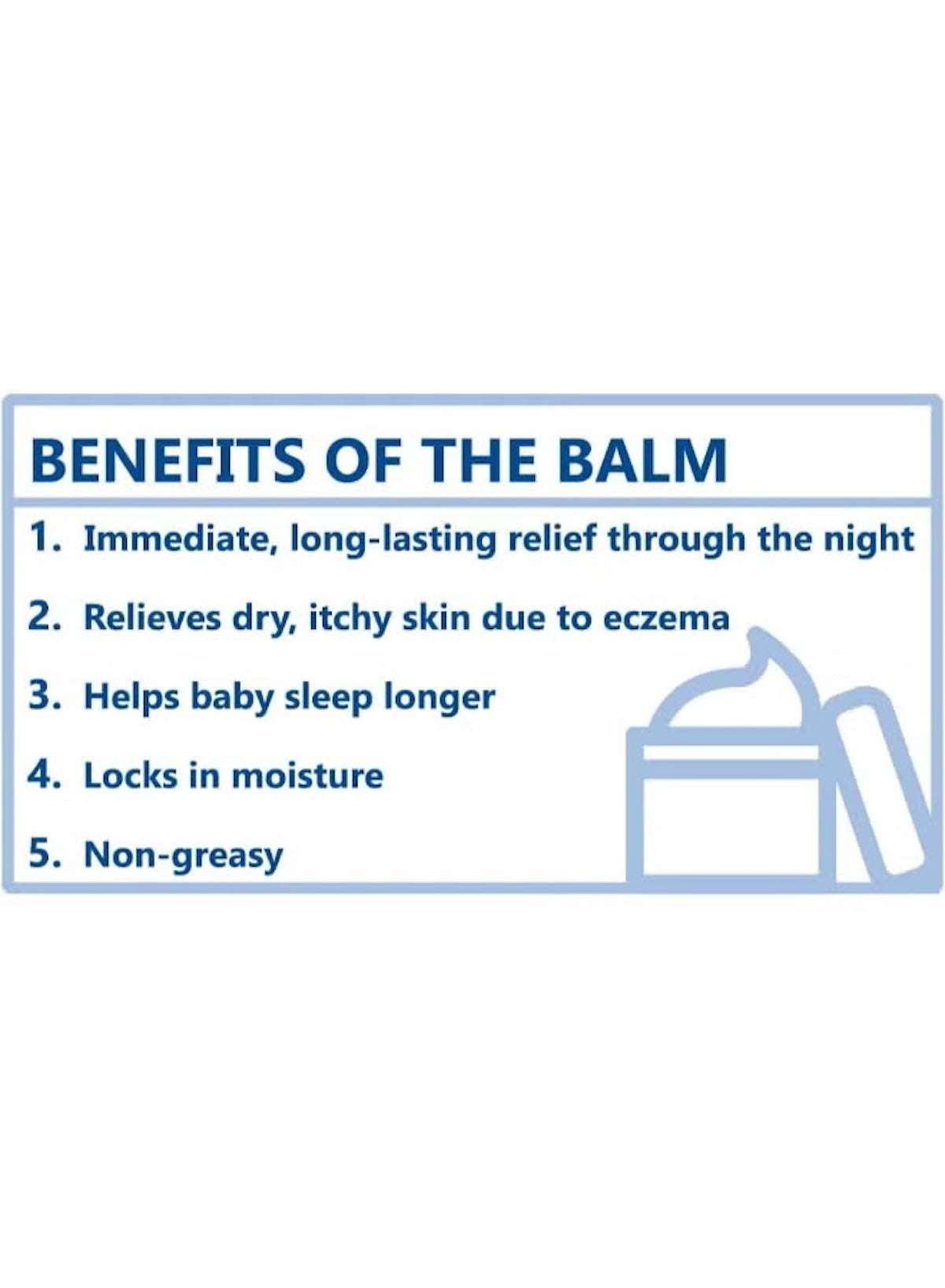 Aveeno Baby Eczema Therapy Night Balm for dry, itchy skin relief, locks in moisture and non-greasy formula