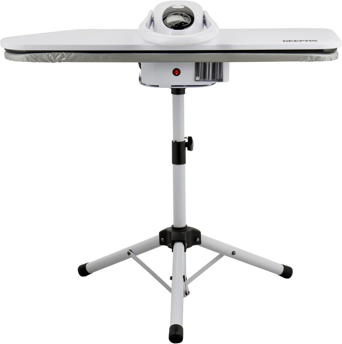 Geepas Digital Steam Press with Stand- GSP25037|Suitable for All Kinds of Fabric and Safe for Delicate Fabrics/Equipped with Metal Plate and 500 ML Capacity, 2200 W/White, 2 Years Warranty