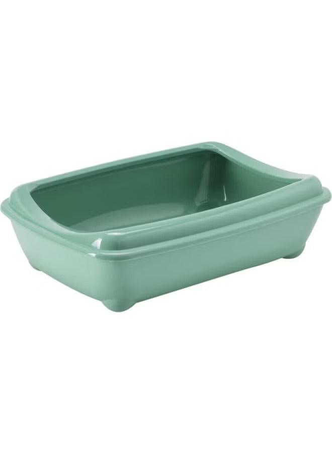 Moderna Arist-O-Tray-Cat Litter Tray 57.2 x 43.2 x 15.7 cm (With Rim) -Green