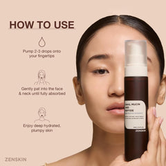 Snail Mucin and Peptide Skin Revive Essence | Korean Hydrating Anti-Aging Serum with 97% Snail Mucin, 5 Peptides & Hyaluronic Acid, 100ml