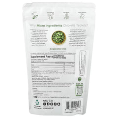 Micro Ingredients, Organic Chlorella Tablet, 720 Tablets (0.5 g per Tablet)