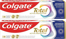 Colgate Total Active Protection Advanced Whitening toothpaste, 2 x 75 ml boxes