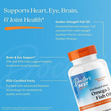 Omega 3 fish oil supplement bottle with orange cap, Doctor's Best Purified & Clear