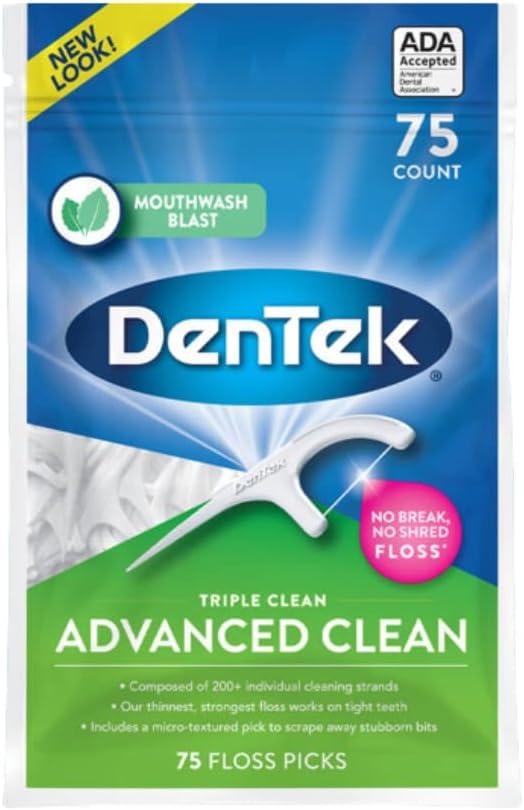 Dentek Triple Clean Floss Picks 75Ct