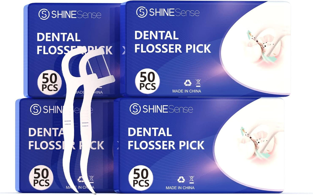 Dental Floss Picks-200 Pcs, Toothpick with Travel Box,Teeth Sticks,Interdental Floss Tooth Picks,Dental Flosser for Teeth Cleaning, Removes Food & Plaque, Oral Care