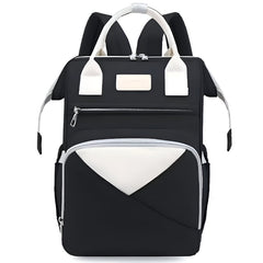 Huitich black and white baby backpack for moms with multiple compartments and padded straps