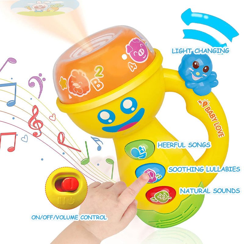 Huitich educational kids torch with songs and animal sounds featuring light changing and volume control