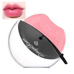 Huitich baby pink glitter lipstick in unique heart-shaped container with glossy shimmer lips
