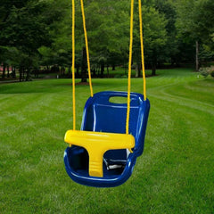 Huitich baby safety swing seat in blue and yellow, perfect for outdoor playtime and child safety