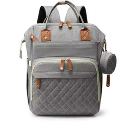 Huitich gray baby travel backpack diaper bag with large capacity and multiple pockets