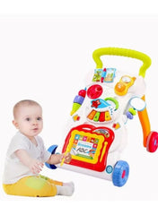 Huitich baby walker with lights and music featuring colorful interactive toys and wheels for toddlers
