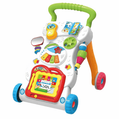 Huitich baby walker with lights and music colorful interactive toy with wheels and handle
