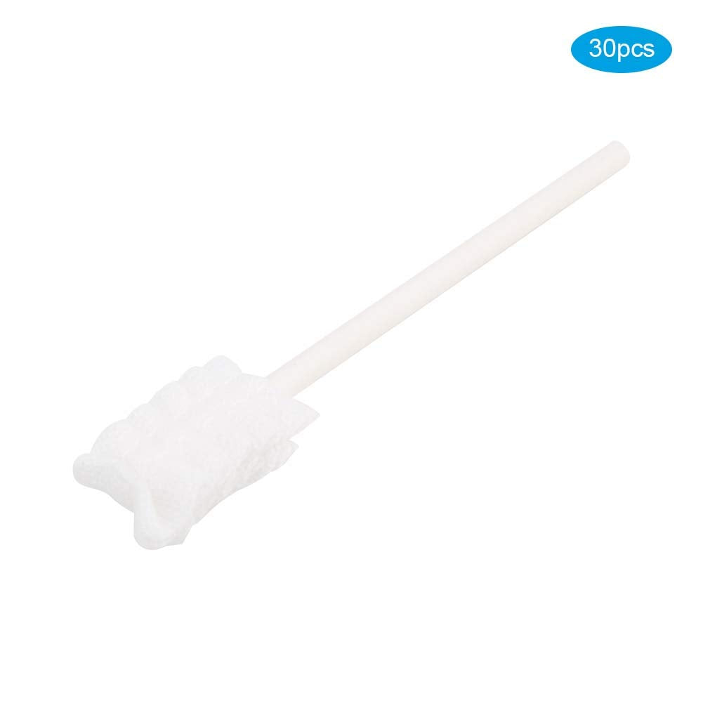 Ccy disposable sponge swab on stick 30 pack baby oral cleaner for infants soft non abrasive mouth cleaner
