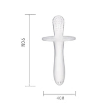 Baby silicone teething stick with ring handle and textured chewing tip
