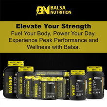 Balsa Nutrition multivitamin bottles lineup, black bottles with yellow branding
