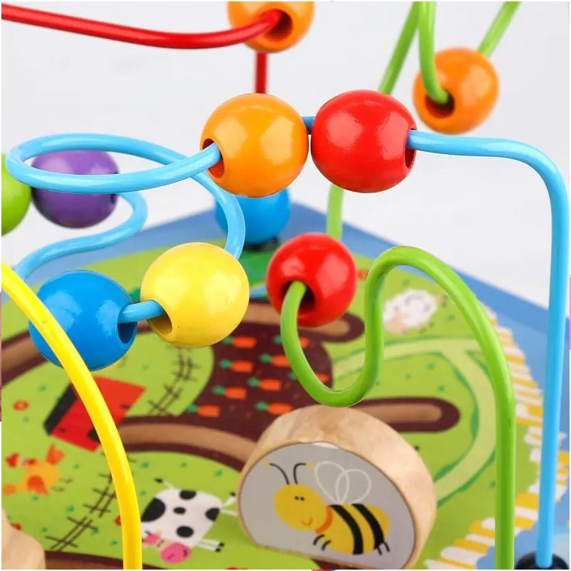 Battat wooden activity cube discover farm animals center - Mumzar.com