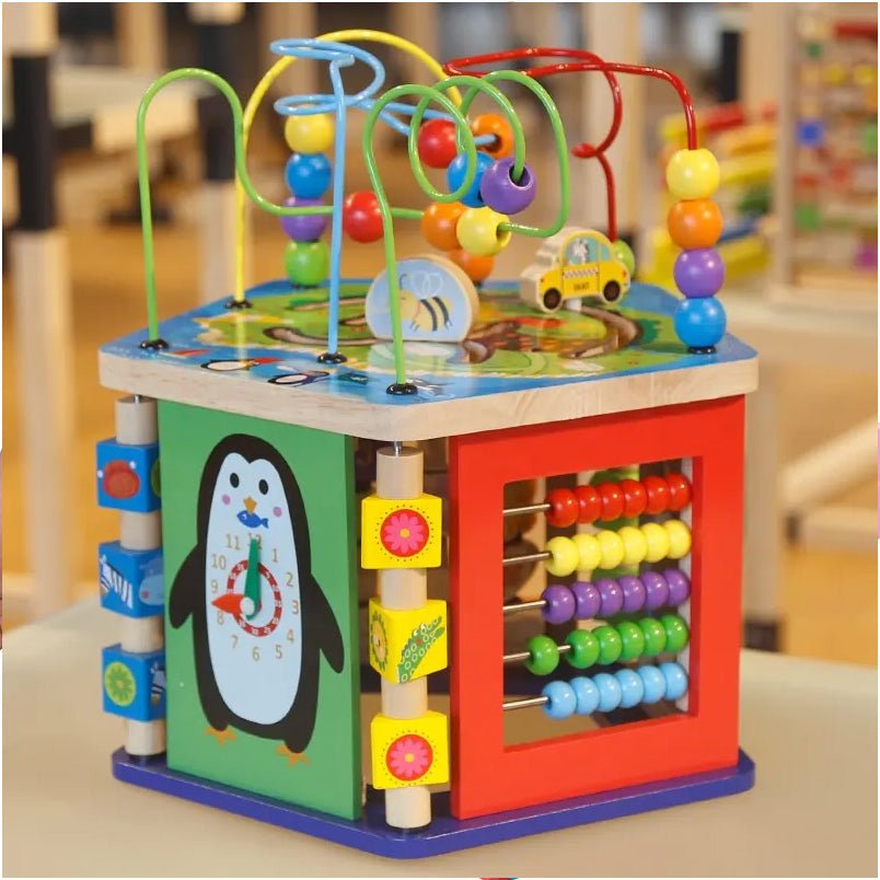 Battat wooden activity cube discover farm animals center - Mumzar.com