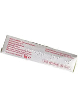 Bazuka extra strength treatment box back, white with red text, 6 g