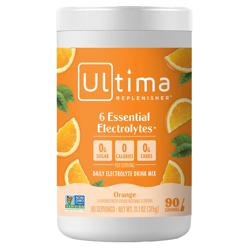 Ultima Replenisher, 6 Essential Electrolytes, Daily Electrolyte Drink Mix, Orange, 11.1 oz (315 g)