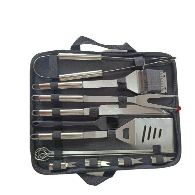 Huitich BBQ grill tool set 15 pieces with stainless steel utensils in a black carrying case