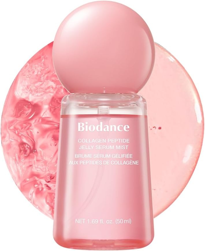 BIODANCE Collagen Peptides Jelly Serum Mist, Hydrating Face Mist, Plumping, Anti-Aging Face Spray, Sprayable Hydrogel, Travel Essentials & Self Care Gifts for Women, Korean Skin Care | 1.69 fl.oz
