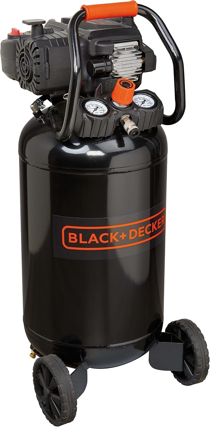 Black & Decker BD 227/50V NK 10 Bar Compressor, 2 HP Motor, 50 L Tank, 220 l/min Air Flow, Vertical