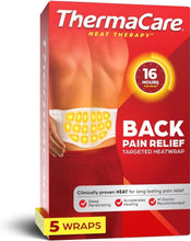 ThermaCare back pain relief targeted heat wrap box, 5 wraps, 16 hours