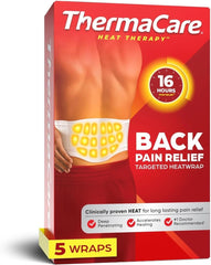 ThermaCare Lower Back & Hip Pain Therapy Heat Wraps, S/XL Size, Air-Activated Heat Therapy for Lower Back & Hip Comfort, Deep Penetrating Heat, Up to 16 Hours of Relief - 5 Count