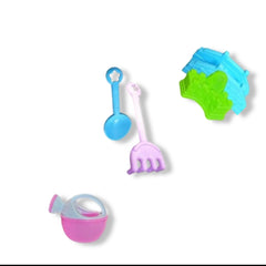 Huitich beach sand toys set for kids with colorful shovel, rake, sand mold, and water scoop