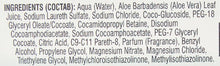 Beauty Formulas cleanser ingredients label close-up