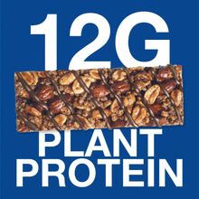 Chocolate nut protein bar with 12g plant protein label.