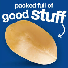 Plant protein bar piece, light caramel-colored oval bite.