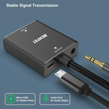 BENFEI HDMI to VGA adapter with audio, black housing with RCA-style audio port and VGA output