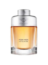 Bentley For Men Intense eau de parfum bottle, silver cap, amber glass