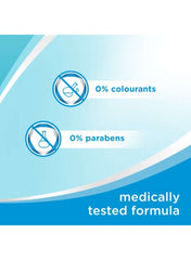 Bepanthen skin moisturizing cream image highlighting 0% colourants and 0% parabens criteria