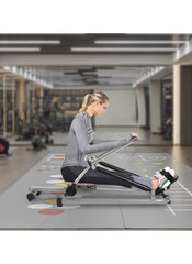Huitich best home fitness rower Dubai with adjustable resistance used by woman in gym