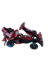 Huitich best kids go kart up to 60kg in red and black with sturdy frame and comfortable seat