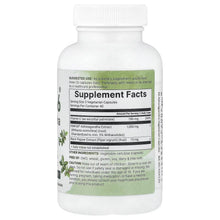 KSM-66 ashwagandha supplement bottle, back label with Supplement Facts