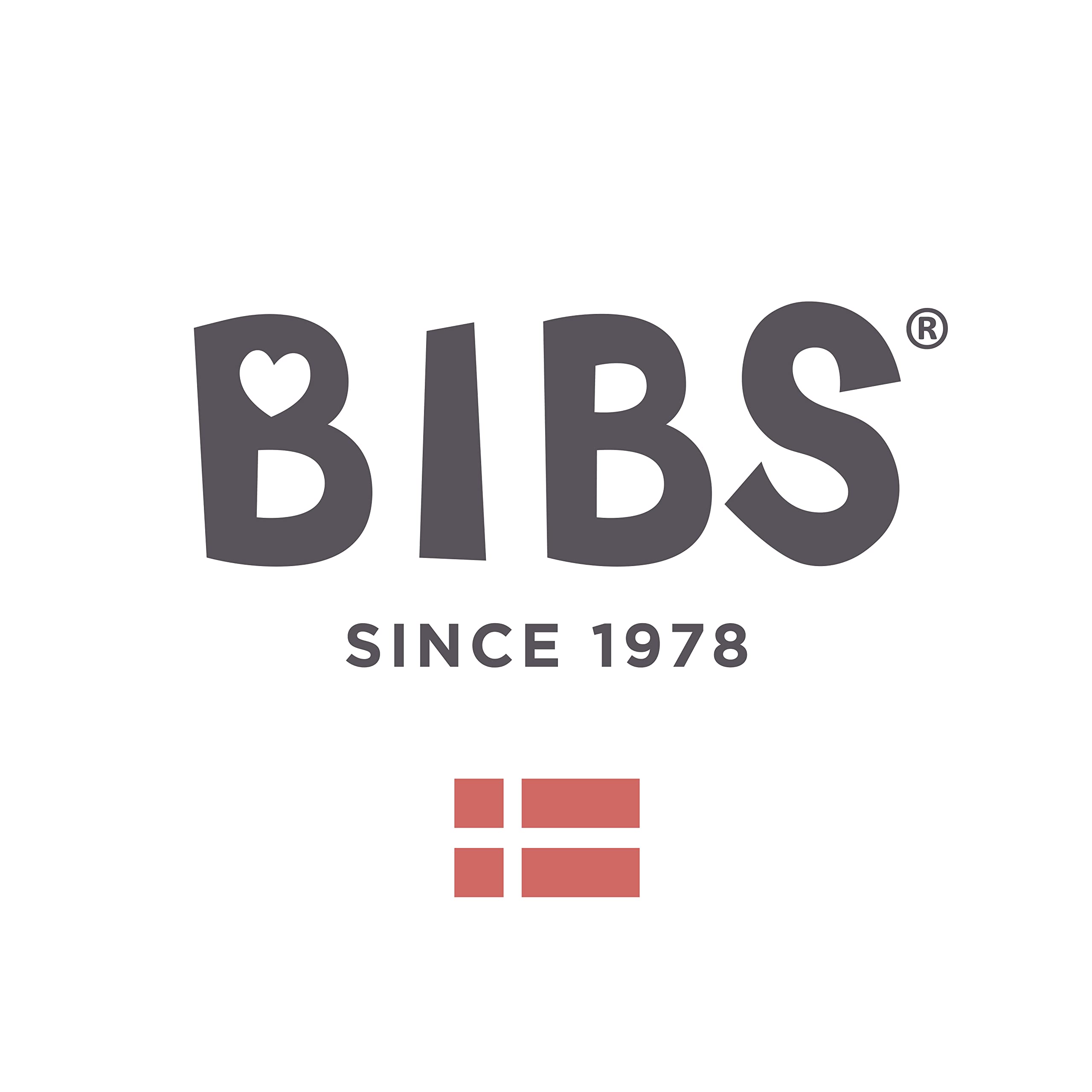 Bibs Boheme natural rubber pacifier UAE brand logo BIBS since 1978 with Danish flag icon