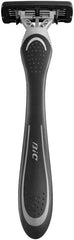Bic Flex 4 men razors black gray ergonomic handle with four blade cartridge for close shave