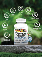 Bio Protection multivitamin bottle with dietary-free icons for gluten, dairy, sugar, and more