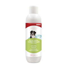 Bioline aloe vera dog conditioner in a 1000ml bottle for soft, shiny coat and easy grooming