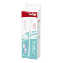 Bioline pet toothbrush set box, 4 pack with white brush handles