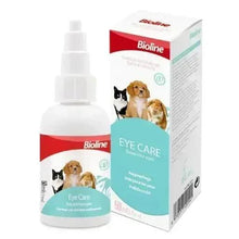 Bioline Eye Care for Cats bottle and 50ml carton, eye care solution
