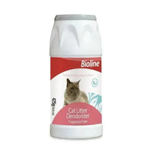 Bioline Cat Litter Deodorizer bottle, fragrance-free odor neutralizer, 425 g
