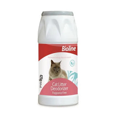 Bioline Cat Litter Deodorizer in a 425g container, designed for odor control and fragrance free