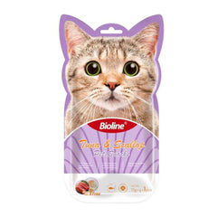 Bioline cat treats UAE Tuna and Scallop Snacks for a tasty feline treat