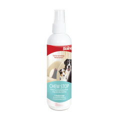 Bioline Chew Stop spray prevents pets from chewing furniture with natural extracts for a safe solution
