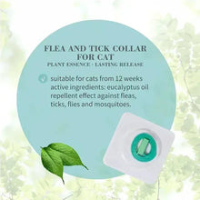 Cat flea and tick collar refill pack with teal loop and plant graphic