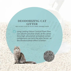 Bioline deodorizing cat litter with plant fiber and activated carbon for odor control